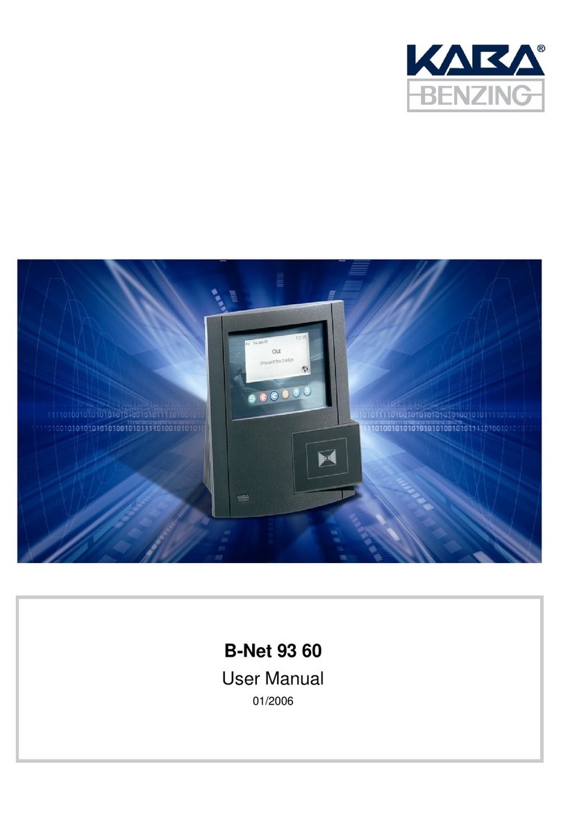 Kaba B-Net 93 60 user manual
