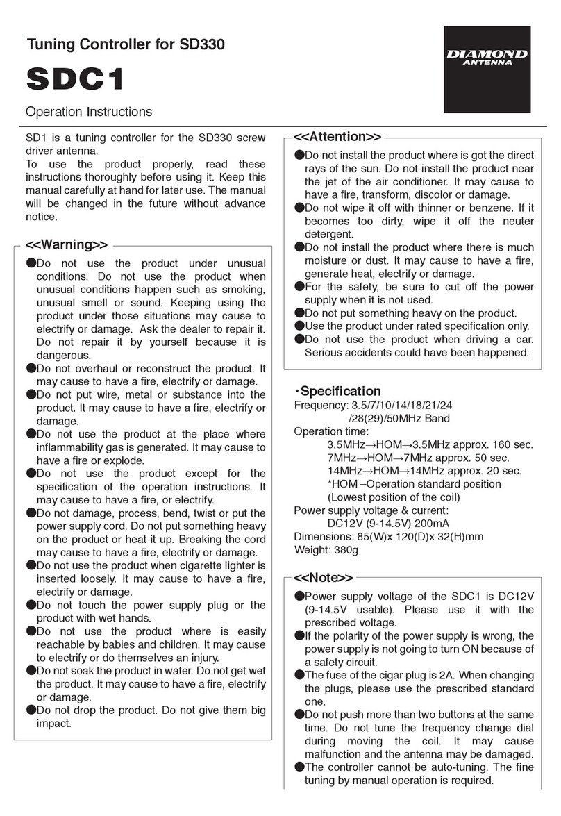 Diamond Antenna SDC1 Operation instructions
