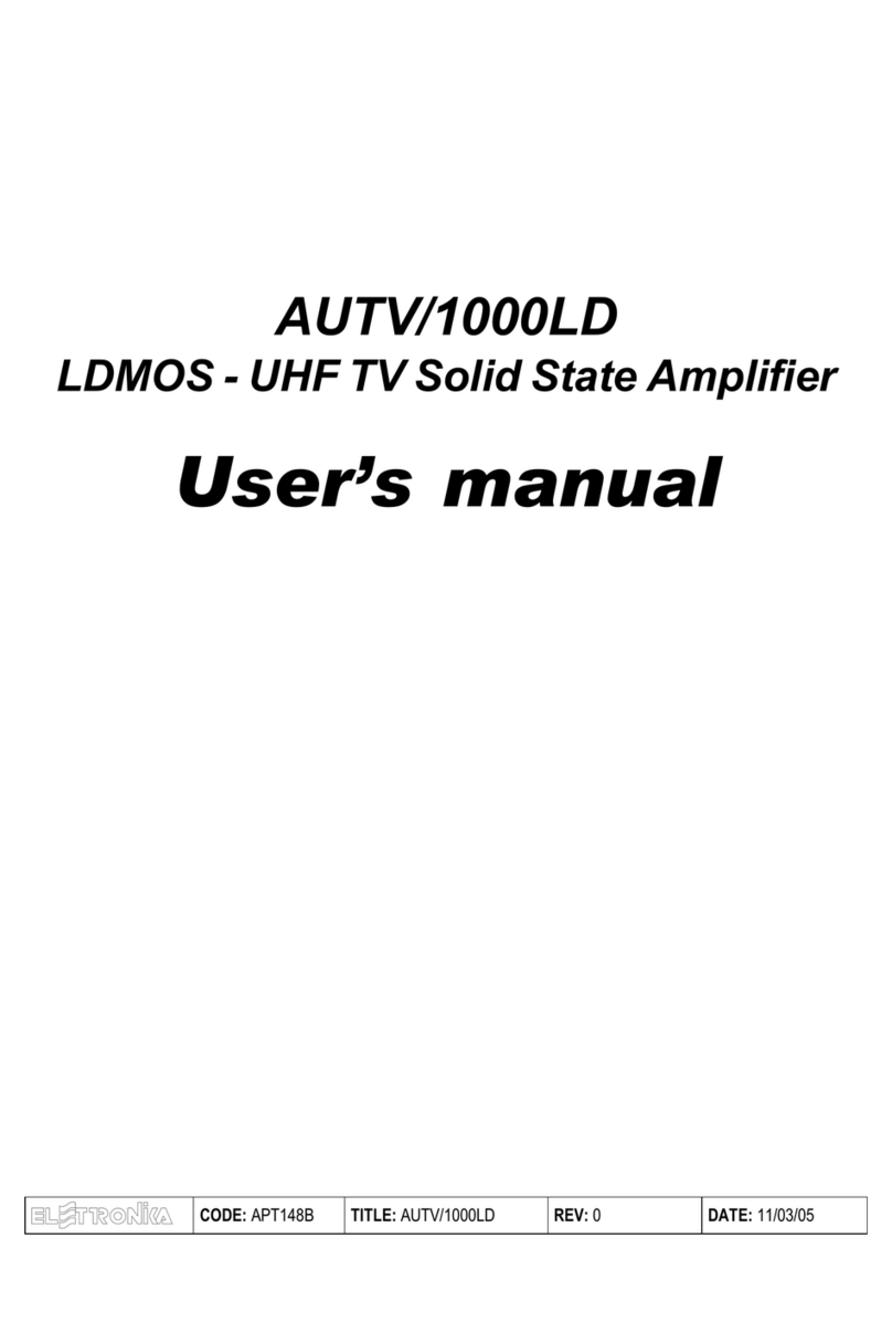 Elettronika AUTV/1000LD User manual