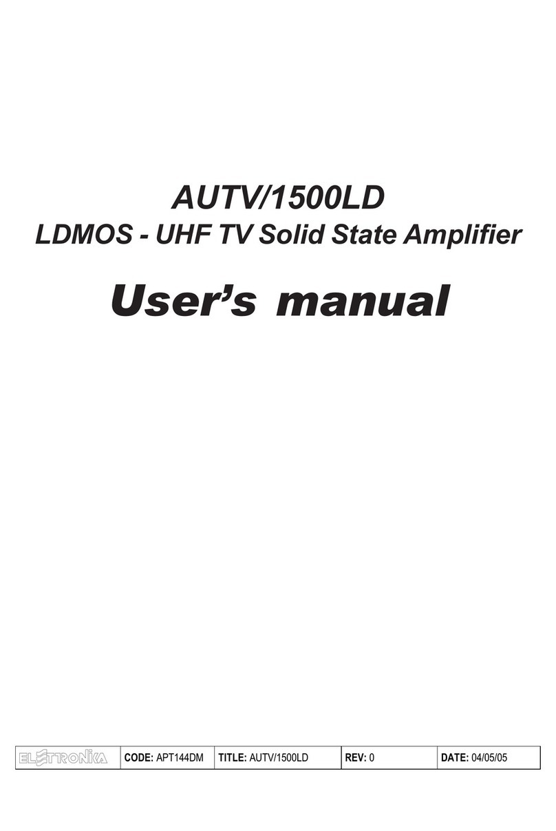 Elettronika AUTV/1500LD user manual