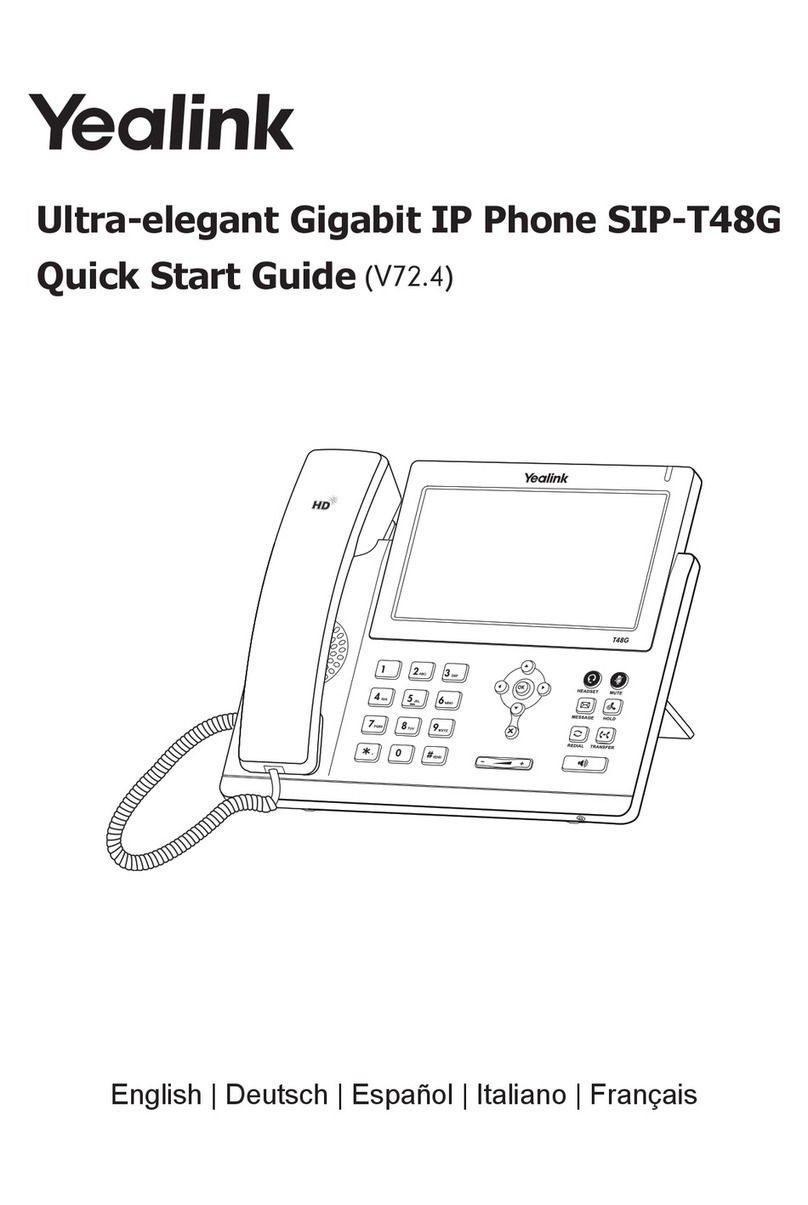 Yealink Yealink SIP-T48G User manual Yealink Yealink SIP-T48G User manual