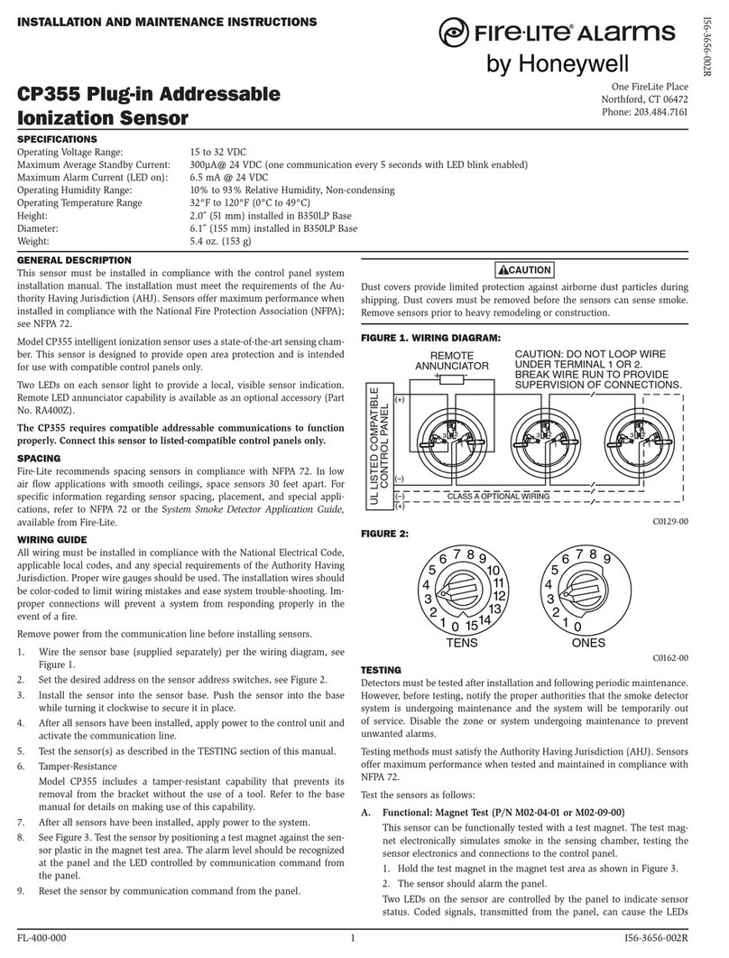 Fire-Lite Alarms CP355 Installation and maintenance instructions
