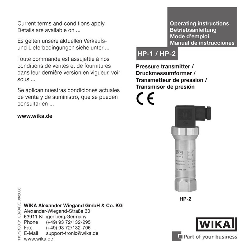 WIKA HP-1 User manual