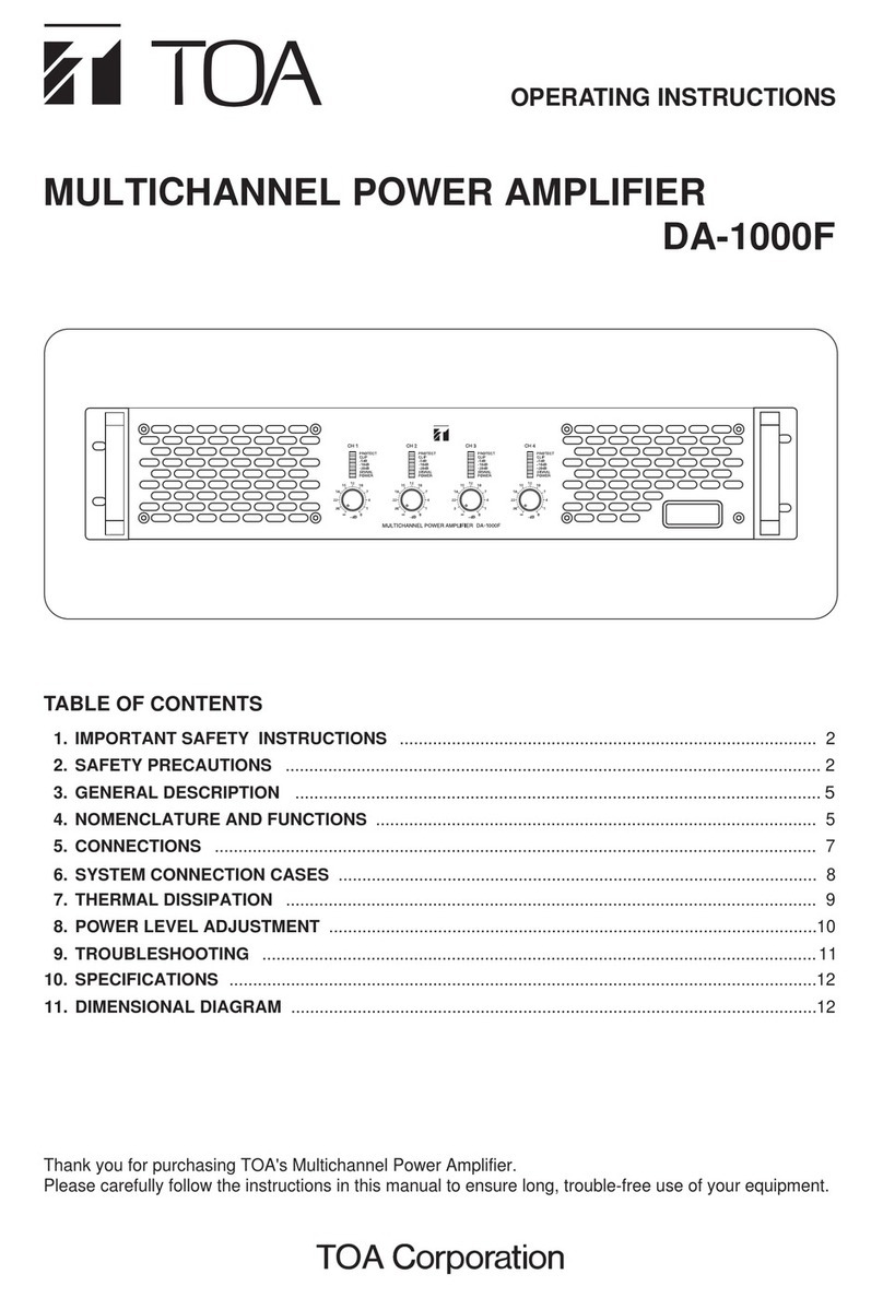 Toa DA-1000F User manual