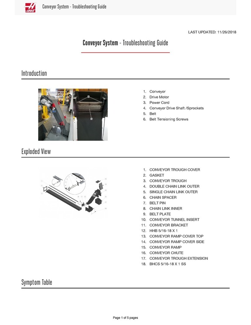 Haas Conveyor System troubleshooting guide