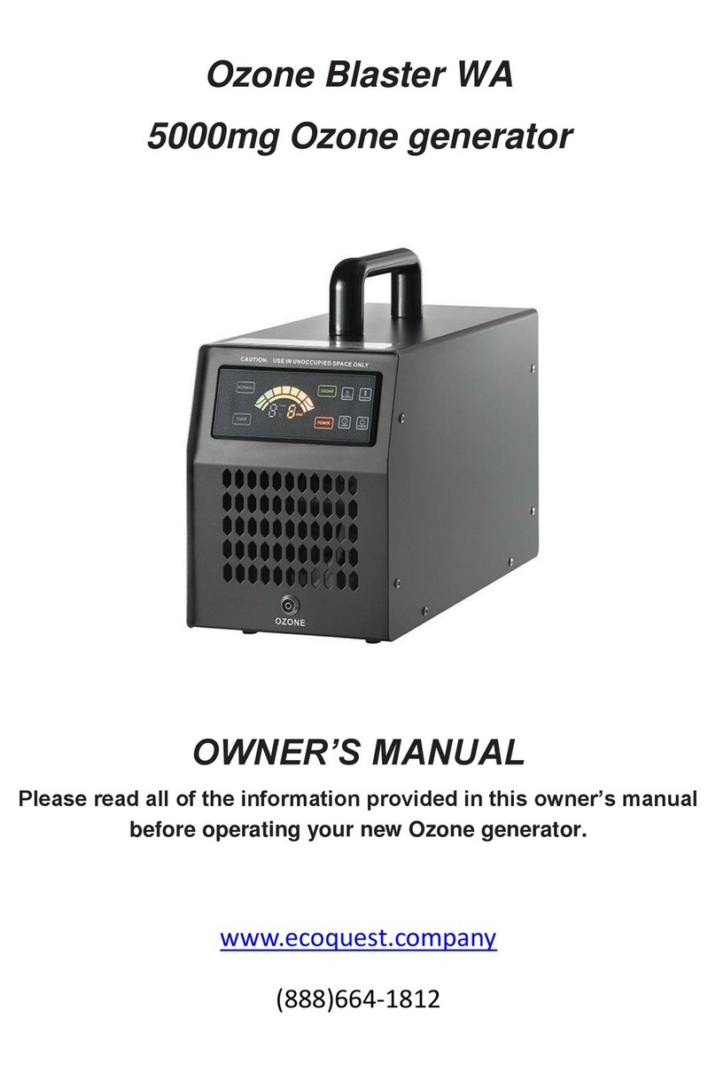 EcoQuest Ozone Blaster WA owner's manual