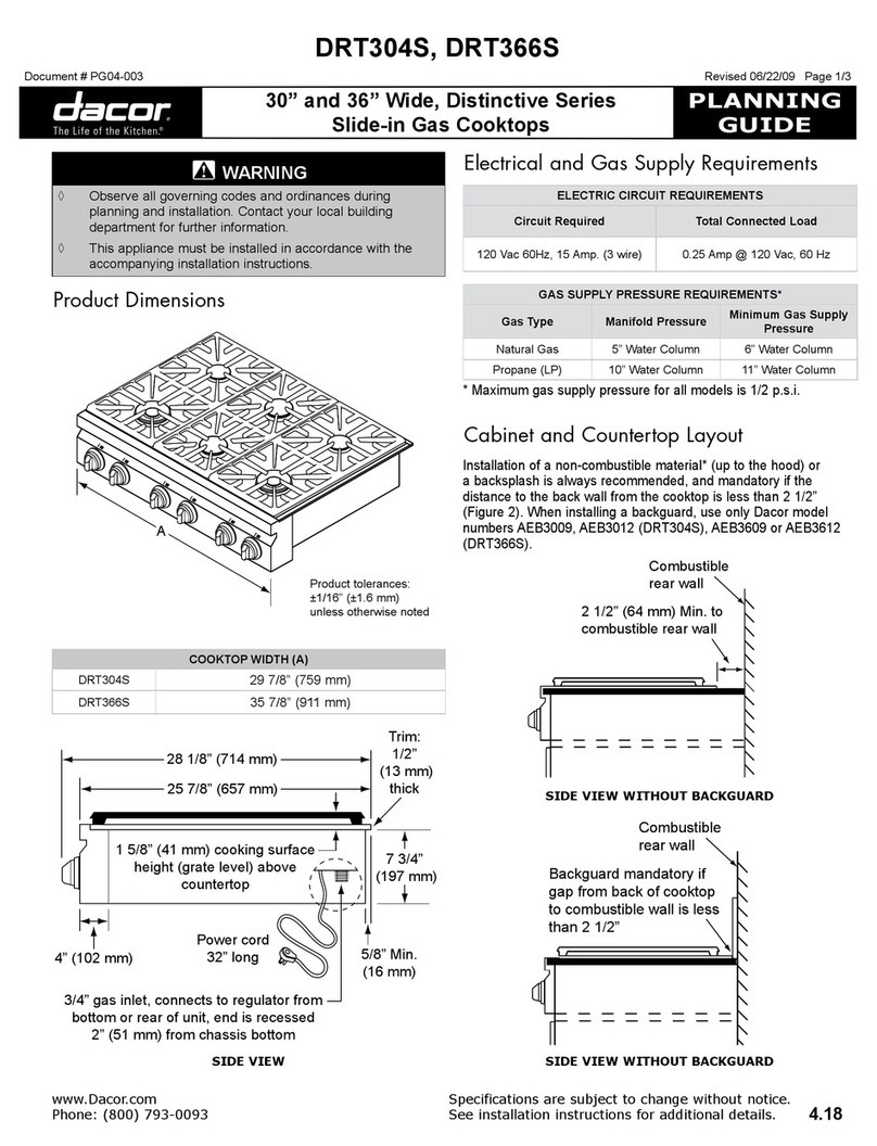 Dacor Distinctive Series Technical manual