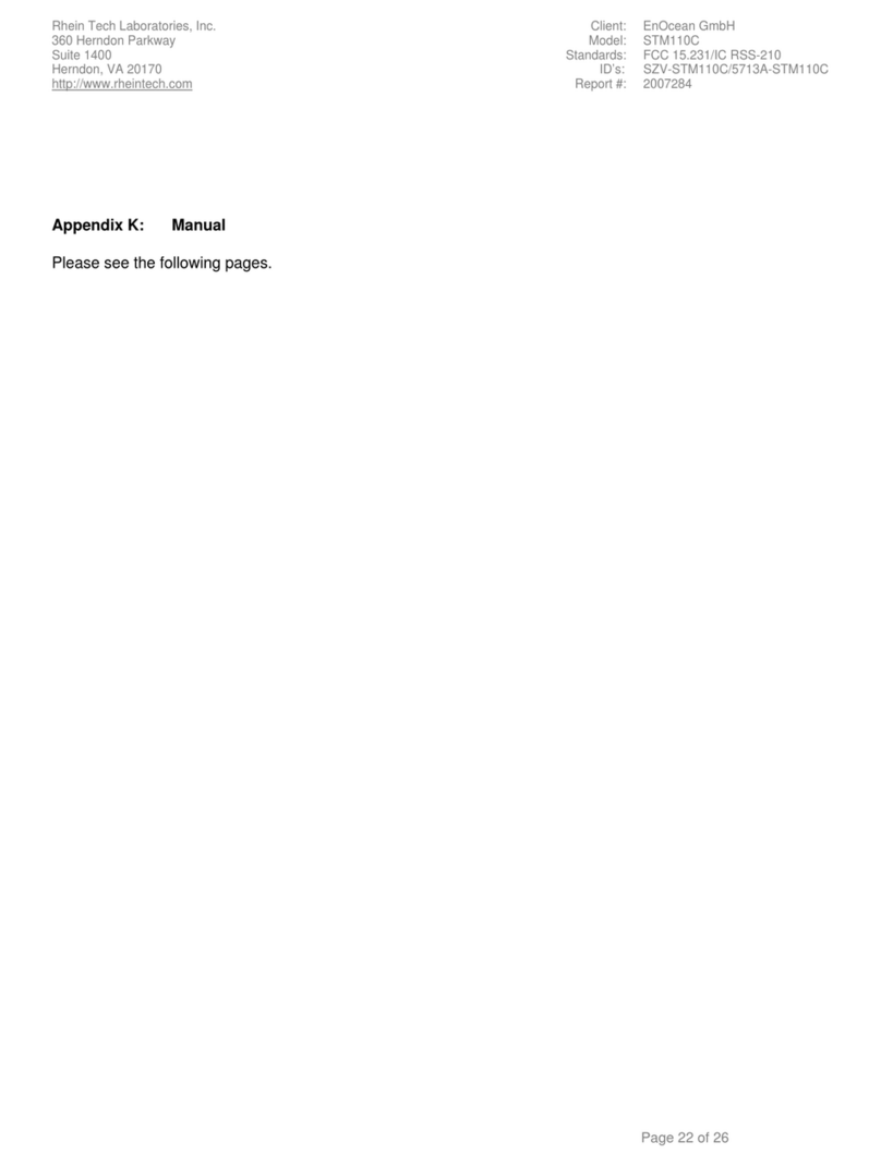 EnOcean STM110C User manual