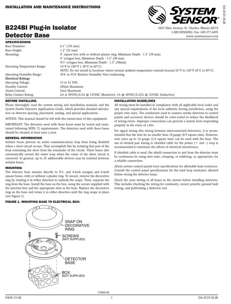 System Sensor B224BI User manual