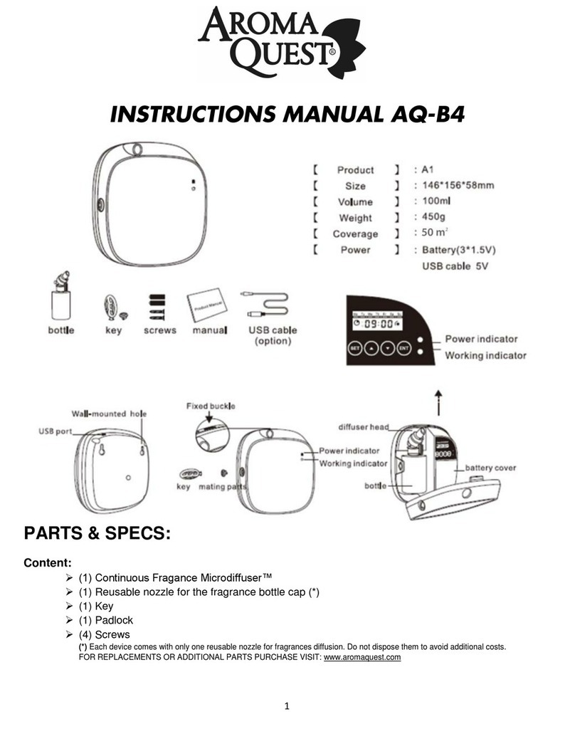 Aroma Quest Microdiffuser AQ-B4 instruction manual