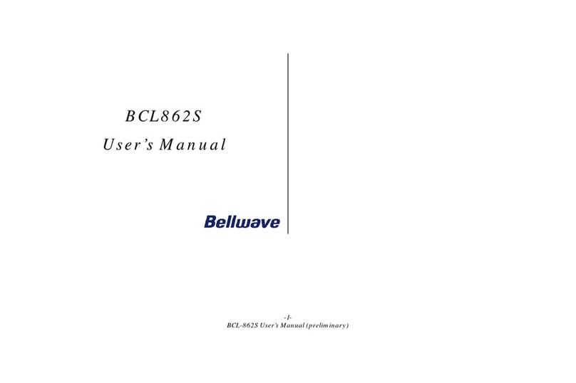 Bellwave BCL862S User manual