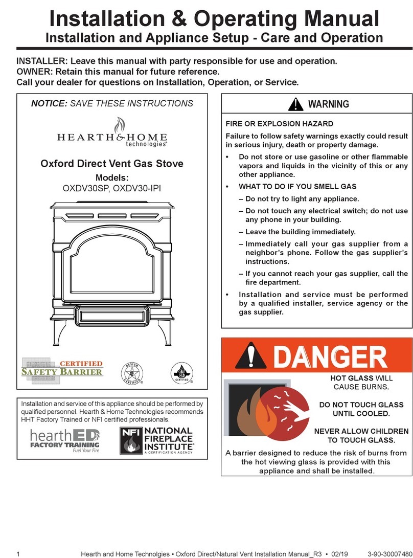 Hearth & Home OXDV30SP Installation instructions