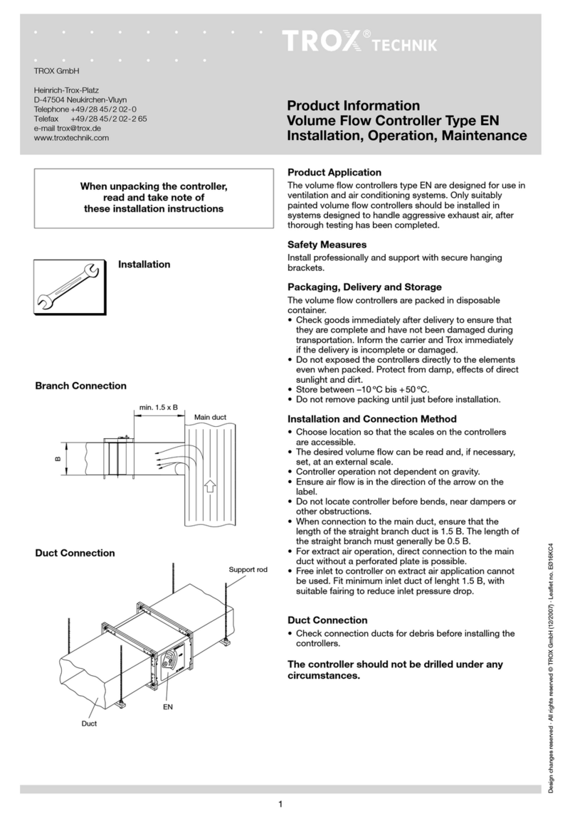Trox Technik EN 320x160 Installation operation & maintenance