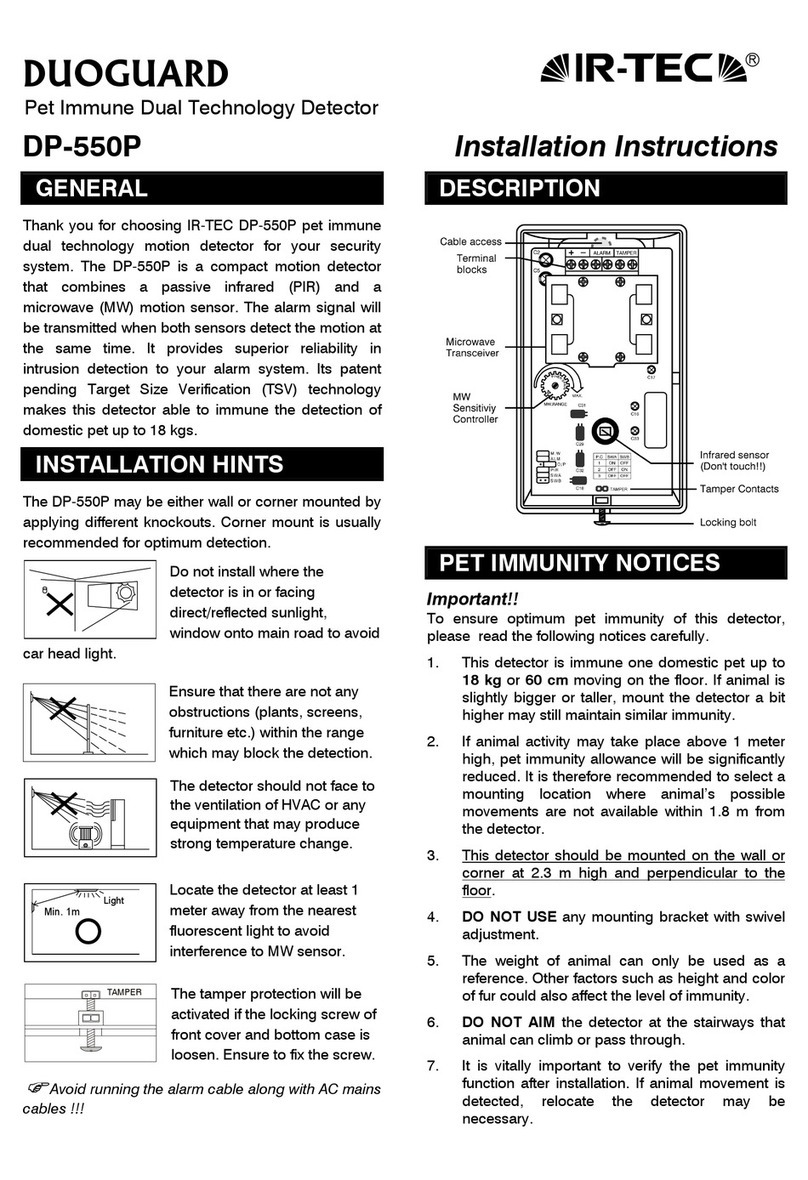IR-Tec DUOGUARD DP-550P User manual