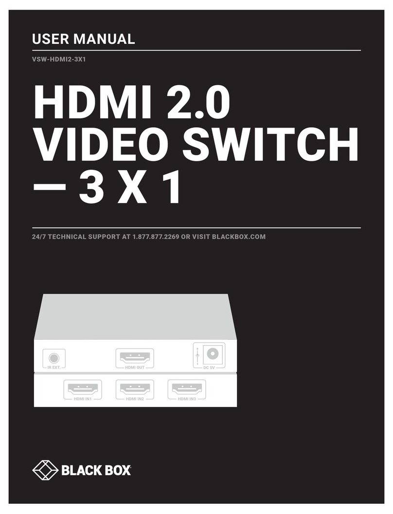 Black Box VSW-HDMI2-3X1 user manual