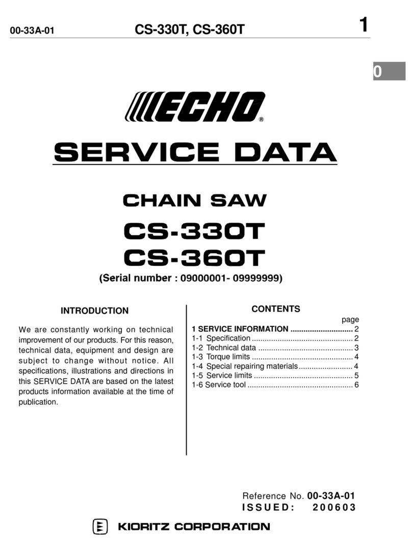 Echo CHAIN SAW CS-330T Service data