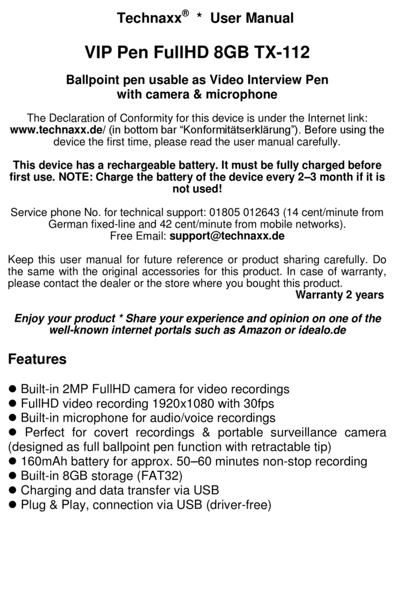 Technaxx VIP Pen Full HD 8GB TX-112 user manual