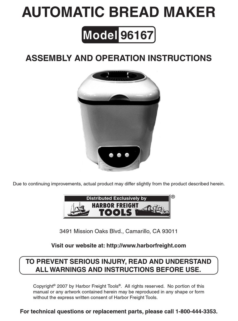 Harbor Freight Tools 96167 Assembly and operation instructions Harbor Freight Tools 96167 Assembly and operation instructions