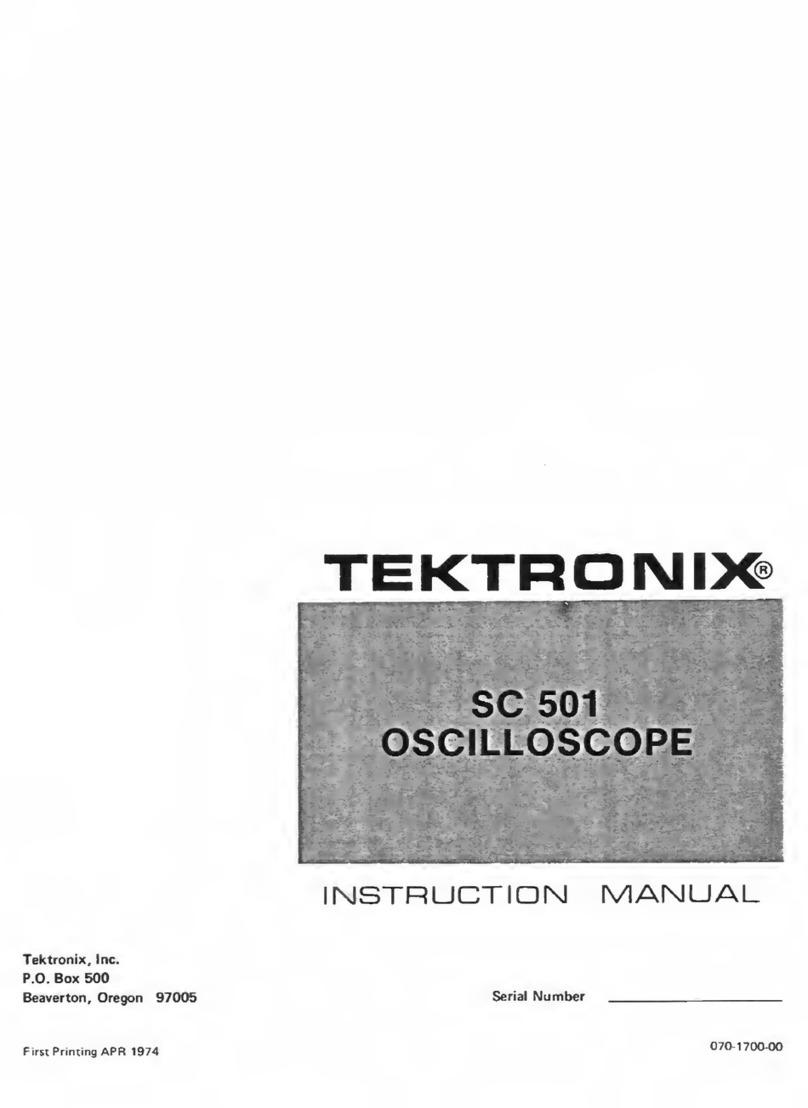 Tektronix SC 501 User manual