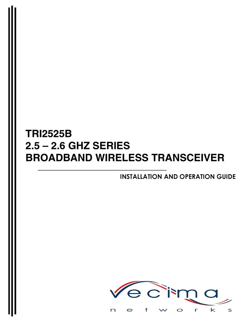 Vecima TRI2525B Installation and operation guide