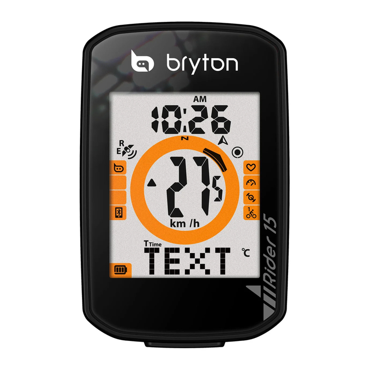 Bryton Rider 15 quick start guide