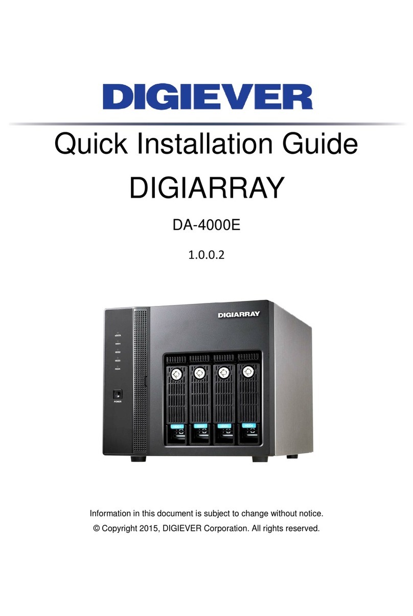 Digiever DIGIARRAY DA-4000E Quick installation guide Digiever DIGIARRAY DA-4000E Quick installation guide