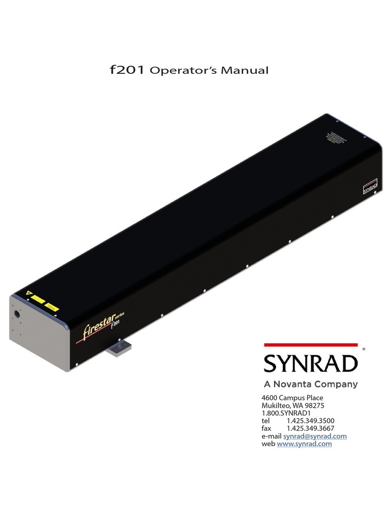 Synrad Firestar f201 Operator's manual