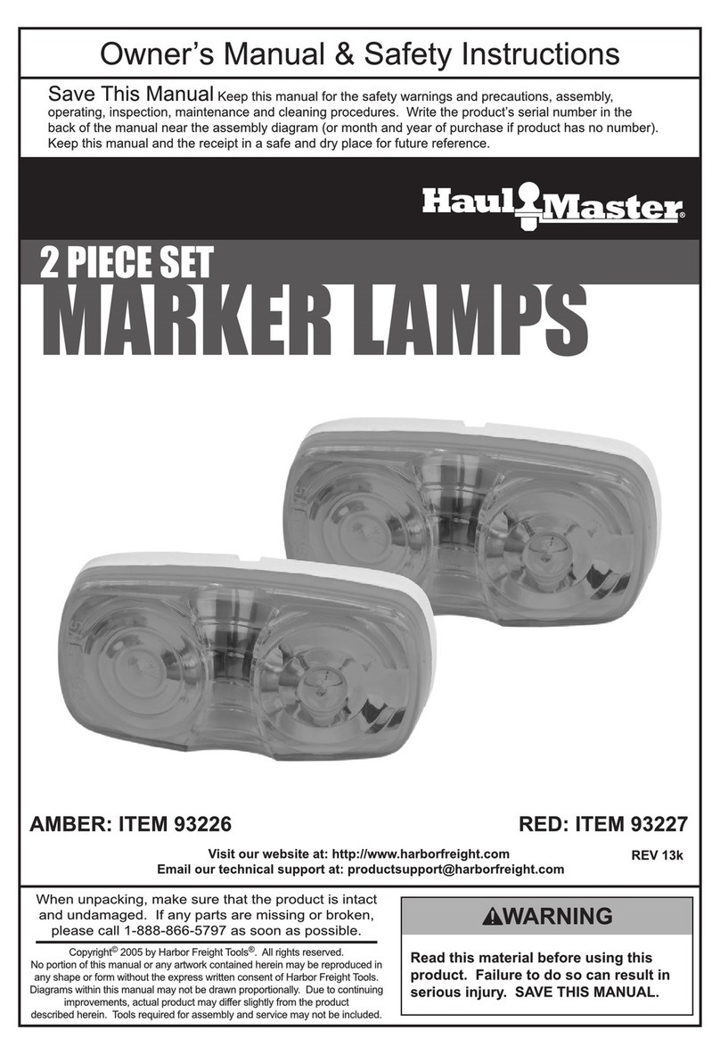 HAUL MASTER 93226 Owner's manual & safety instructions