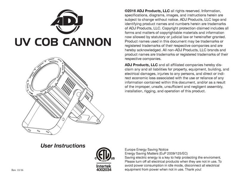 ADJ UV COB User manual ADJ UV COB User manual