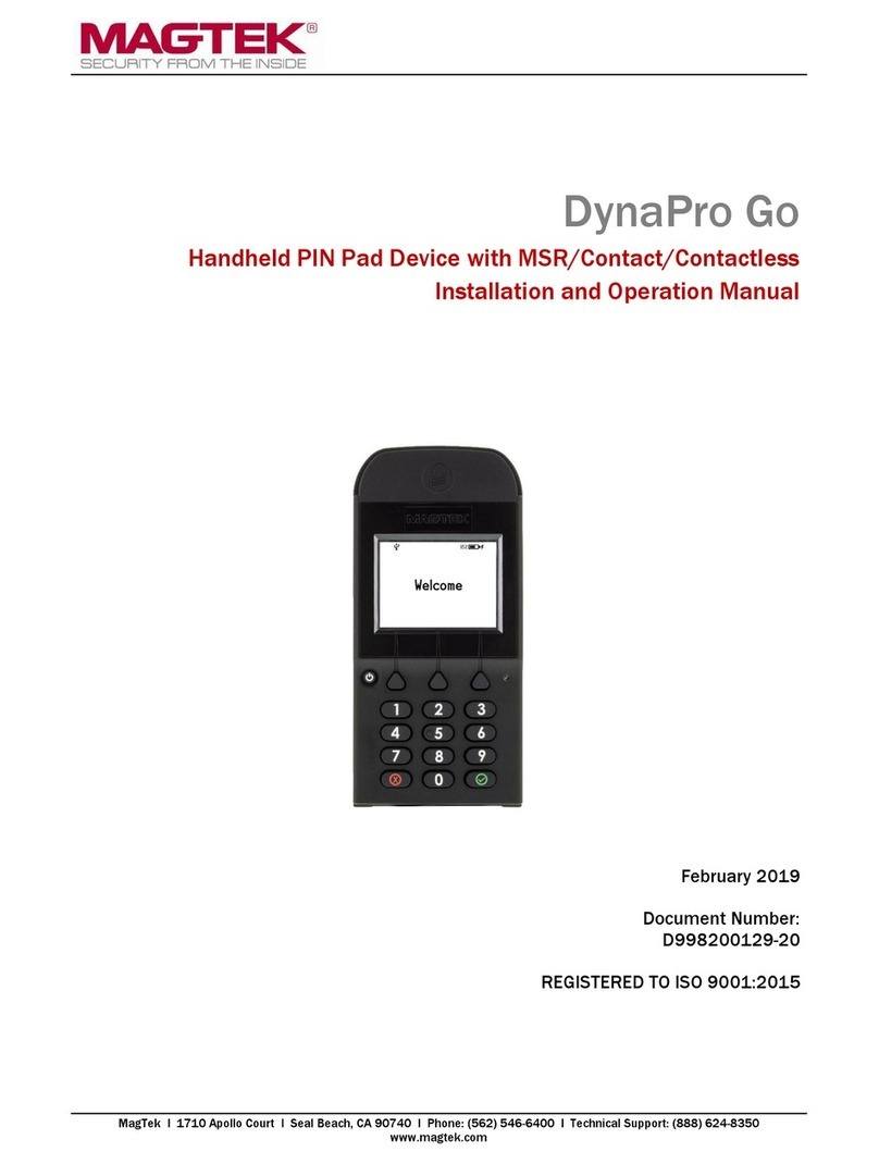 Magtek DynaPro Go Installation and operation manual