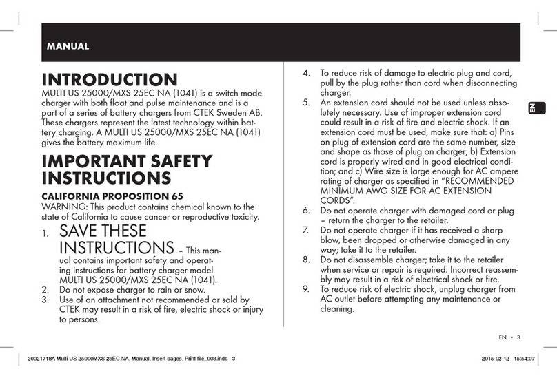 CTEK MULTI US 25000/MXS 25EC NA User manual