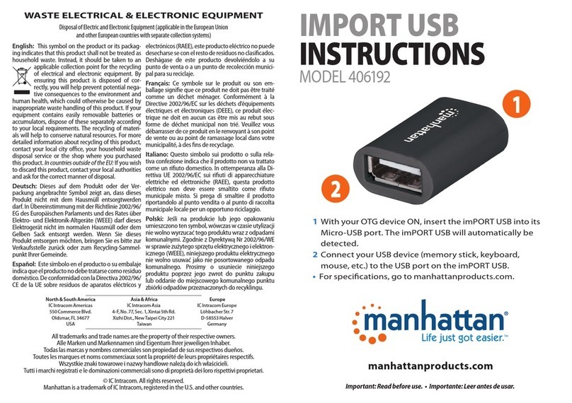 Manhattan 406192 User manual