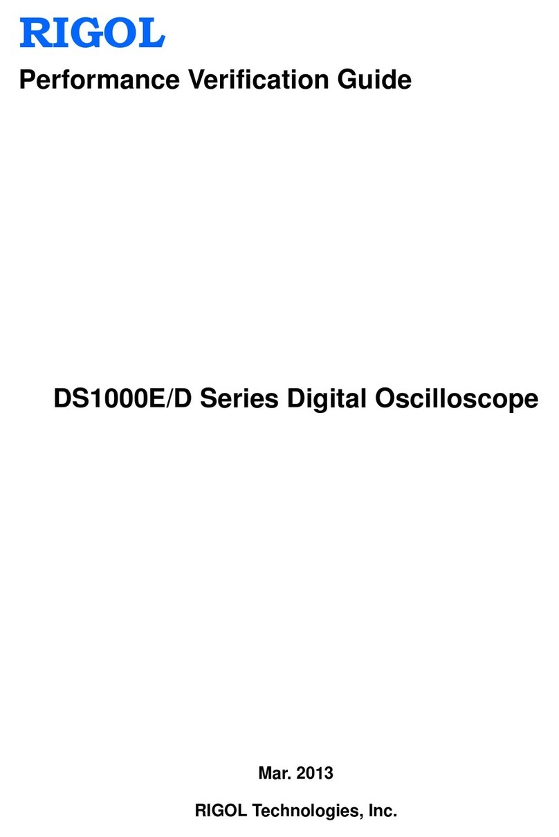 Rigol DS1000E series Performance Verification Guide
