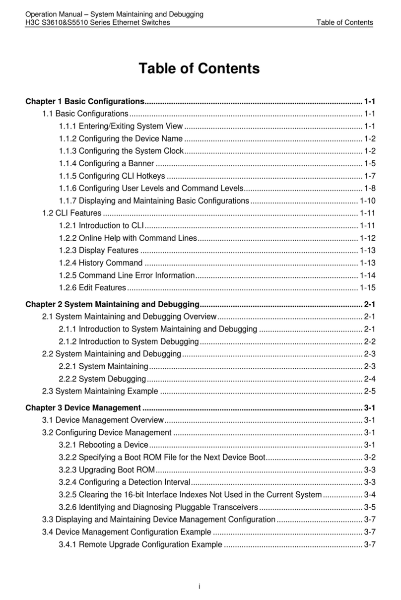 H3C S3610 Series User manual