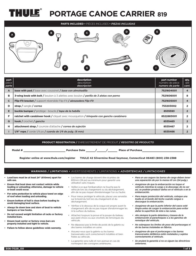 Thule PORTAGE 819 manual