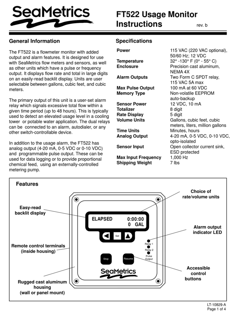 Seametrics FT522 User manual