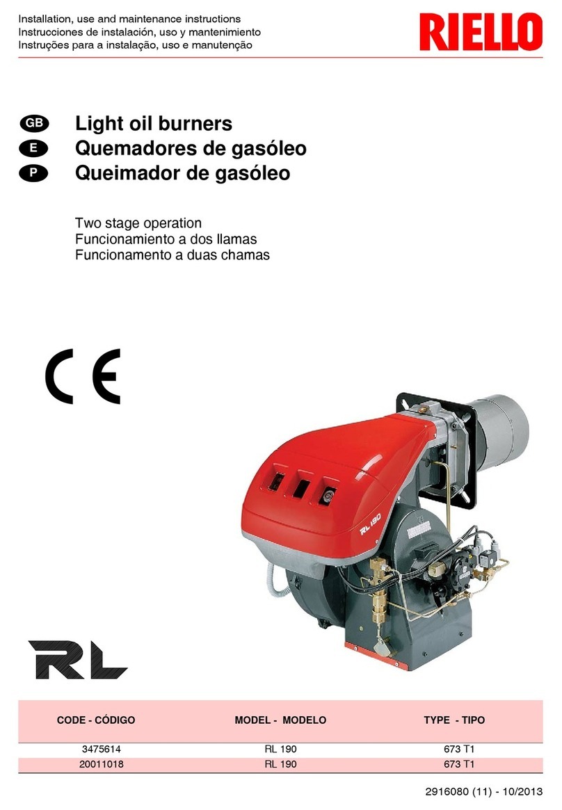 Riello RL 190 Quick start guide Riello RL 190 Quick start guide