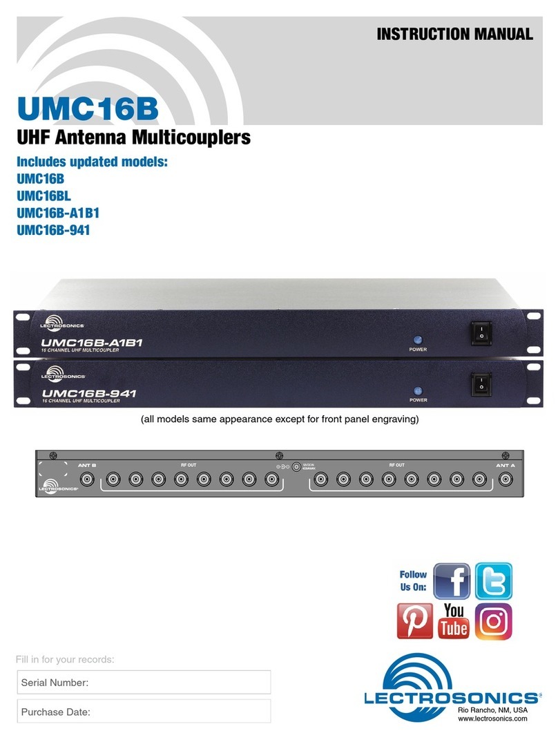 Lectrosonics UMC16B instruction manual