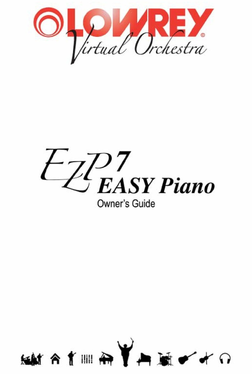 Lowrey EZP7 EASY PIANO User manual Lowrey EZP7 EASY PIANO User manual
