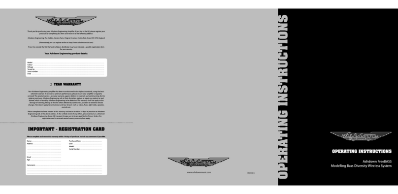 Ashdown FreeBASS operating instructions