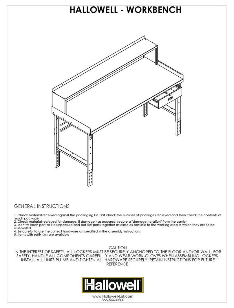 Hallowell Workbench Instruction manual