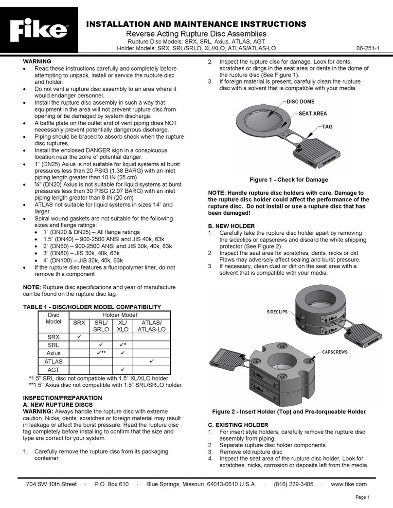 Fike SRX Installation and maintenance instructions