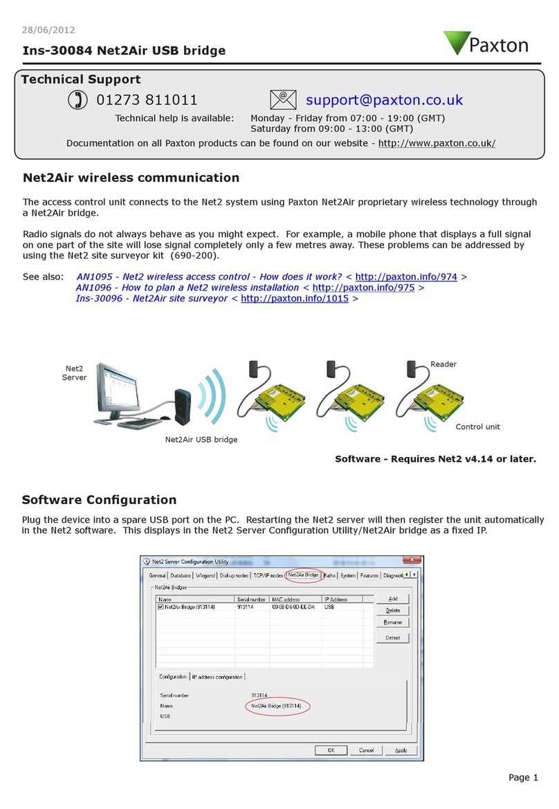 Paxton Net2Air user manual