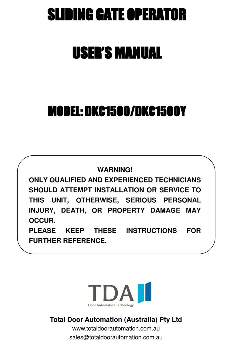 TdA DKC1500 Series User manual