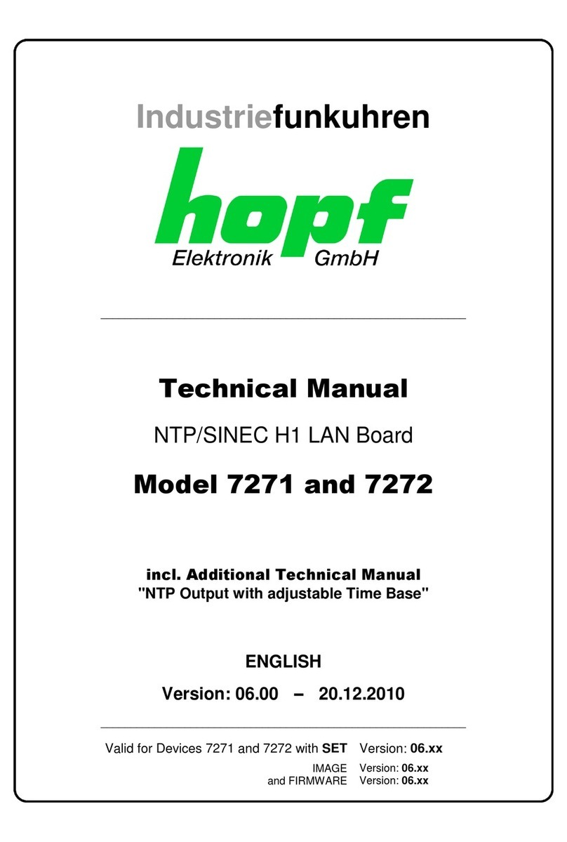 hopf Elektronik GmbH 7271 Technical manual