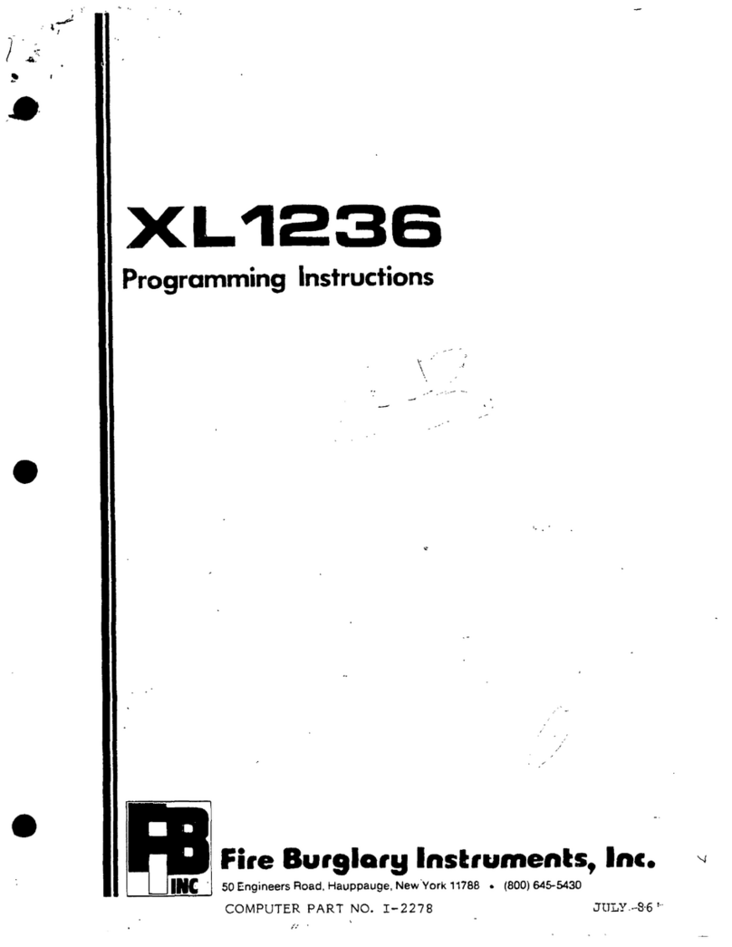 Fire Burglary Instruments XL1236 Installation manual