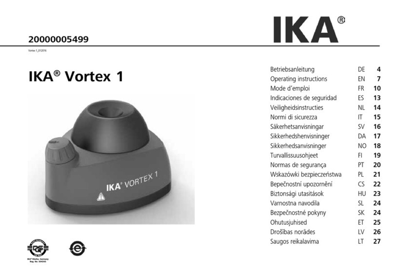 IKA Vortex 1 User manual IKA Vortex 1 User manual