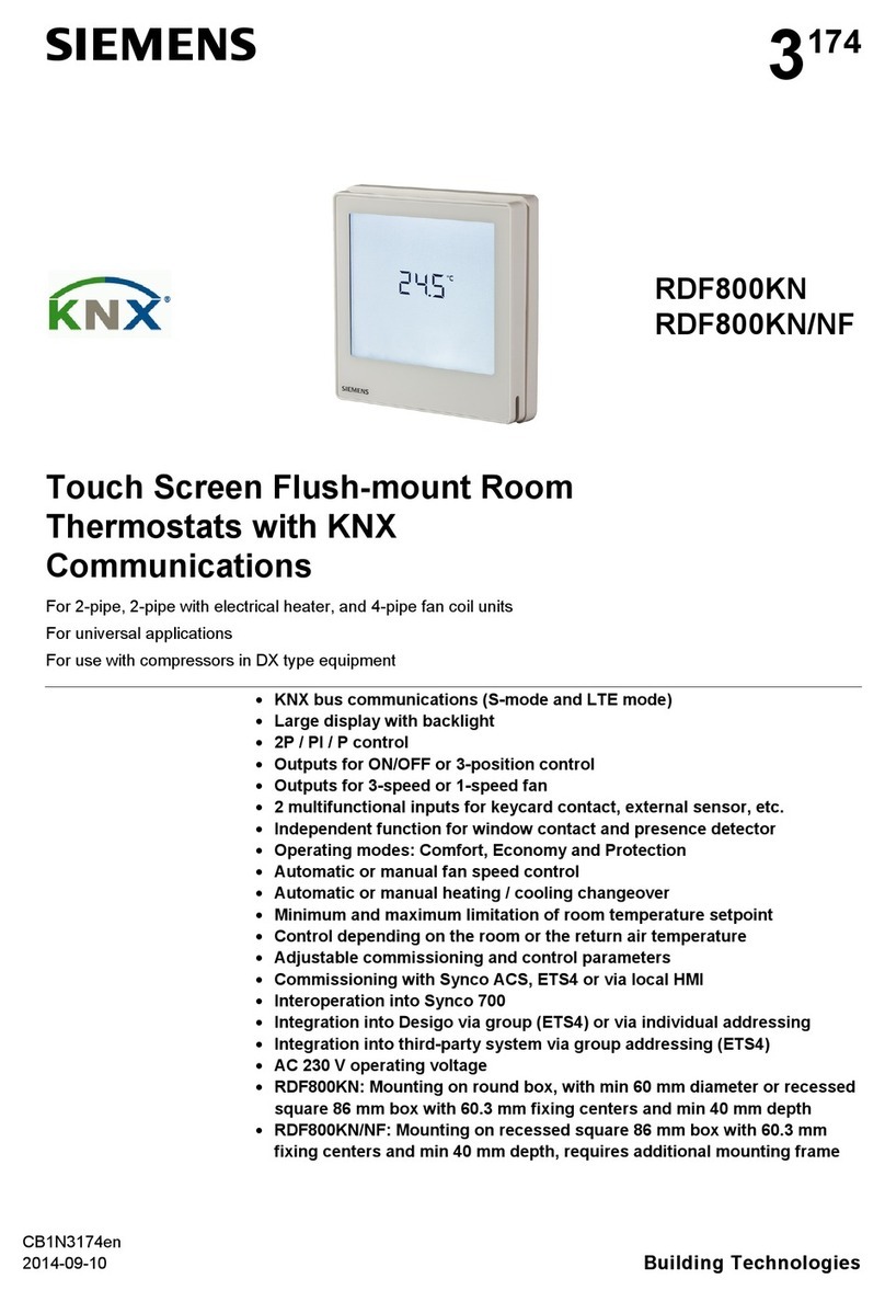 Siemens RDF800KN User manual