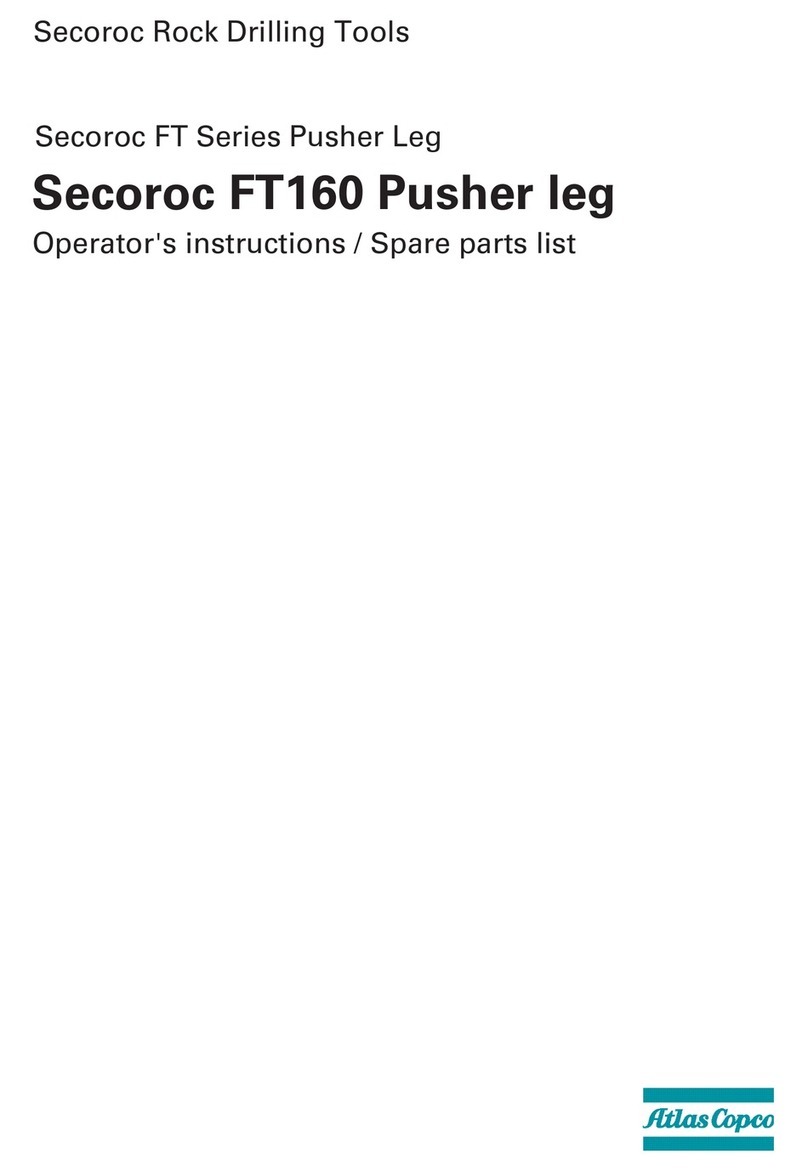 Atlas Copco Secoroc FT Series Operator Instructions and Spare parts list