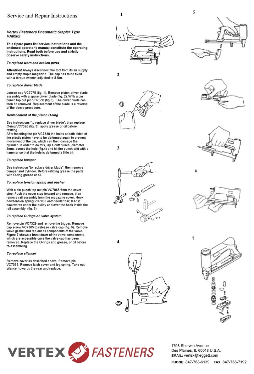 Vertex Fasteners VA0262 Setup guide